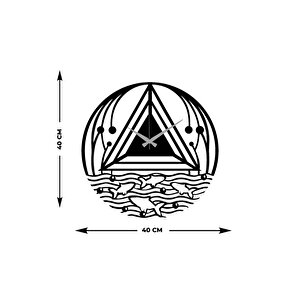 Pyramid Wave Metal Duvar Saati