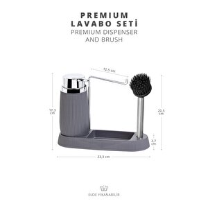 Antrasit Premium Lavabo Seti