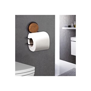 Ahşap Desenli Magic Fix Sihirli Yapışkan Siyah Lux Wc Kağıtlık Mgs-708w