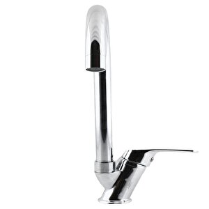 Kuğu Banyo Lavabo Musluğu Bataryası Mix Eyve Sıcak Soğuk Çift Su Girişli Çeşmesi 30 Cm