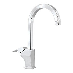 Kuğu Mix Uzun Banyo Lavabo Musluğu Eyve Sıcak Soğuk Çift Su Girişli Çeşmesi Bataryası 36 Cm