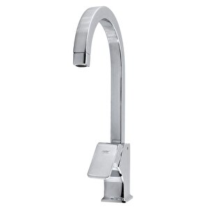 Kuğu Mix Uzun Banyo Lavabo Musluğu Eyve Sıcak Soğuk Çift Su Girişli Çeşmesi Bataryası 36 Cm