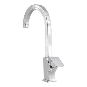Kuğu Mix Uzun Banyo Lavabo Musluğu Eyve Sıcak Soğuk Çift Su Girişli Çeşmesi Bataryası 36 Cm