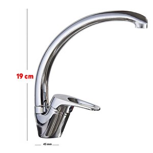 Kuğu Mix Banyo Lavabo Musluğu Eyve Sıcak Soğuk Çift Su Girişli Çeşmesi Bataryası 19 Cm