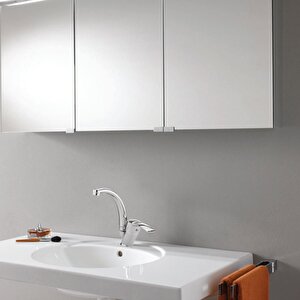 Kuğu Mix Banyo Lavabo Musluğu Eyve Sıcak Soğuk Çift Su Girişli Çeşmesi Bataryası 19 Cm