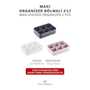 Maxi Bölmeli 2 Adet Çok Amaçlı Organizer