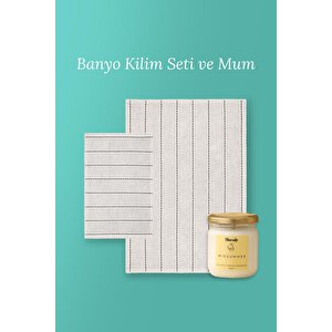 2'li Banyo Seti Basic Stripe Paspas Seti + Midsummer Banyo Mumu