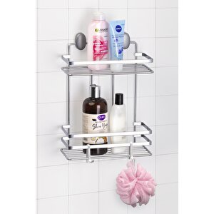 Krom İki Katlı Lamalı Dikdörtgen Köşelik - 11x24 Cm