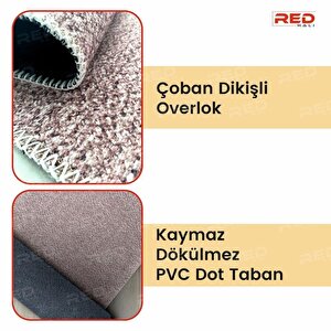 Dijital Baskı Yıkanabilir Kaymaz Taban Çizgili Bej Kahverengi Salon Halısı Mutfak Halısı Yolluk