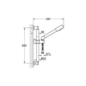 Sena Sürgülü Duş Seti 620 Mm - 28581000