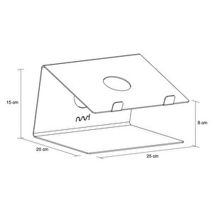 Hansdo Laptop Standı - Laptop Yükseltici - Notebook Standı - Metal - Siyah  -SLS1BL