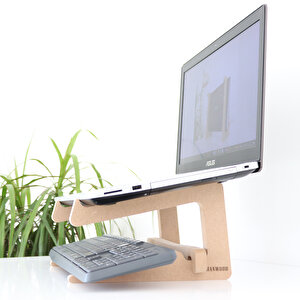 Hanwood Laptop Standı - 13" - 14" Boyutlarındaki Laptoplar Ile Uyumlu - Notebook Standı - Ahşap - WLS4