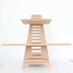 Hanwood Ayakta Çalışma Standı - Laptop Standı - Notebook Standı - Ahşap - AGBS