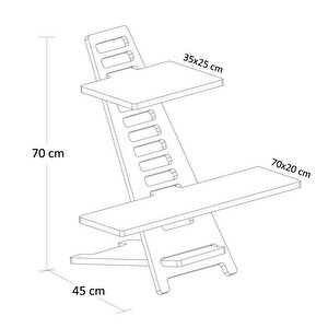 Hanwood Ayakta Çalışma Standı - Laptop Standı - Notebook Standı - Ahşap - AGBS