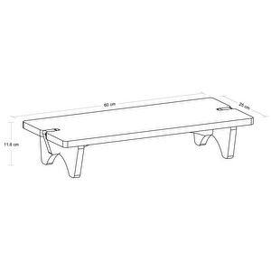 Hanwood Monitör Standı - Monitör Yükseltici - Laptop Standı - Ahşap - AMS1