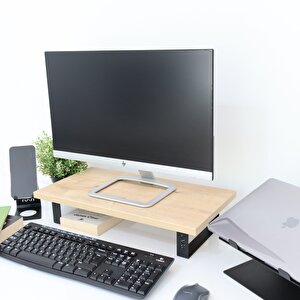 Hansdo Monitör Standı - Laptop Standı - Monitör Yükseltici - Mdf Lam - Safir Meşe - WMS2650