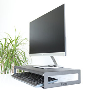 Hansdo Monitör Standı - Laptop Standı - Monitör Yükseltici - Metal - Siyah - SMS3BL