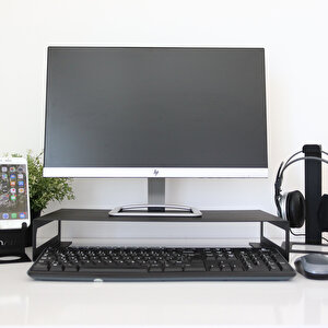 Hansdo Monitör Standı - Laptop Standı - Monitör Yükseltici - Metal - Siyah - SMS1BL