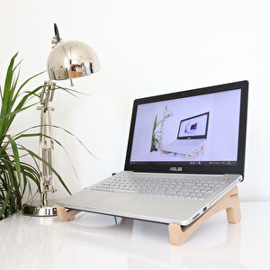 Hanwood Laptop Standı - Laptop Yükseltici - Notebook Standı - Ahşap - ALS1