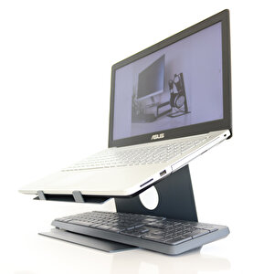 Hansdo Laptop Standı - Laptop Yükseltici - Notebook Standı - Metal - Antrasit Gri  - SLS1