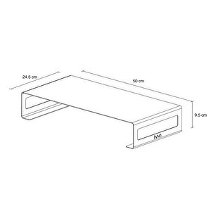 Hansdo Monitör Standı - Laptop Standı - Monitör Yükseltici - Metal - Antrasit Gri - SMS1