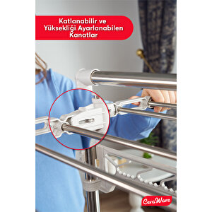 Ceraware Silver Lüks Çamaşır Kurutmalık 3 Katlı