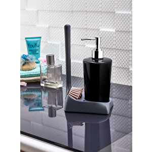 Armona Silikon Fırçalı Mutfak Banyo Sıvı Sabunluk Süngerlik  Seti