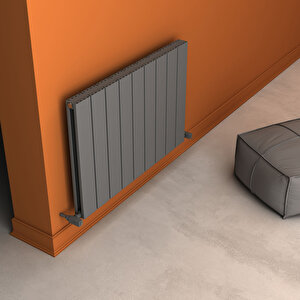 Angers Double Alüminyum Radyatör 60x89,5cm Kumlu Açık Gri