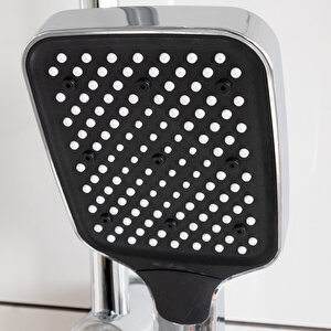 Decordem Banora Deluxe Oval Robot Duş Sistemi, 2 Fonksiyonlu El Duşu, Paslanmaz Çelik, Standart Sabunluk, Krom