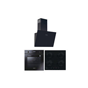 Hoover Siyah Cam Ultra Ankastre Set (hdg6c1gbtk+ Hvw6mbb+ Hot3051bi)