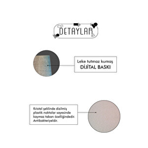 Dijital Baskılı Kaymaz Jüt Görünümlü Kitchen Siyah Çerçeveli Oval Mutfak Halısı-d5034 100x300 cm