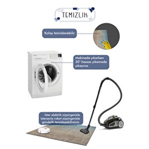 Dijital Baskılı Kaymaz, Yıkanabilir Mackenzie Dama Des. Yazılı Siyah Mutfak Halısı-d5032