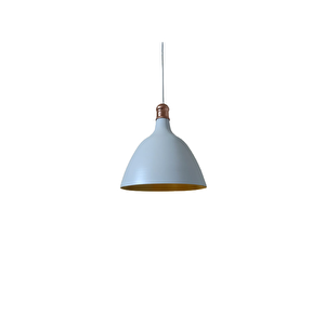 Rys Retro Metal Dekoratif Beyaz İçi Gold Bakır Duylu Tekli Sarkıt Avize Çap:28 Cm