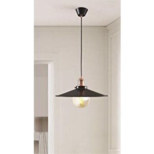 Rys Retro Metal Dekoratif Rustik Tekli Sarkıt Avize Çap:40 Cm