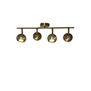 Metal Modern 4 Lü Eskitme Kaplama Led Spot Hareketli Avize Beyaz Ampullü