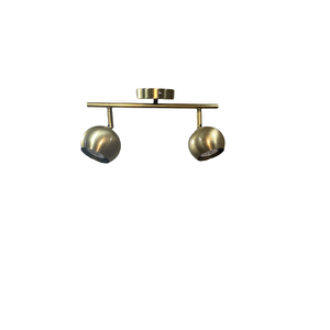 Rsylight Metal Modern 2 Li Eskitme Kaplama 180 Derece Mafsallı Led Spot Avize Beyaz Ampullü