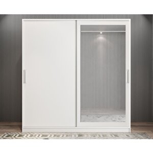 Alba Sürgülü Portmanto Vestiyer Ayakkabılık Beyaz 160cm Montaj Dahil 160x210 cm