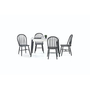 Mi̇lano Masa Ve Ameri̇kan Sandalye Takimi, Di̇kdörtgen, Beyaz Antrasi̇t, 125x80
