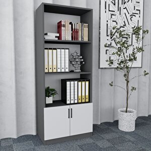 Plus 4'lü Ofis Takımı Model 7 Füme Beyaz Montaj Dahil
