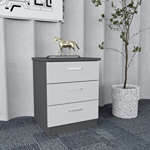 Plus 4'lü Ofis Takımı Model 7 Füme Beyaz Montaj Dahil