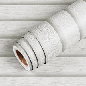 2692 Lambri Panel Beyaz Ahşap Duvar Çıtası Desenli Premium Duvar Kağıdı 5,30 M