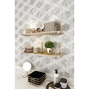 Banyo Rafı Gold Paslanmaz Banyo Düzenleyici Banyo Mutfak Organizer 2'li Set