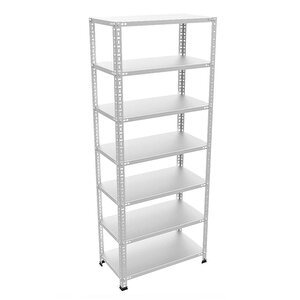 ® 7 Katlı Galvaniz Çelik Raf. Depo, Kiler, Dosya Rafı 31x75-1.50 Mm-150 Cm