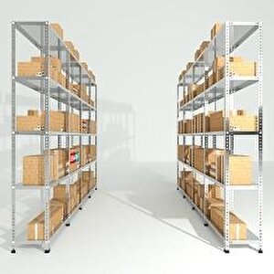 ® 7 Katlı Galvaniz Çelik Raf. Depo, Kiler, Dosya Rafı 31x75-1.50 Mm-150 Cm