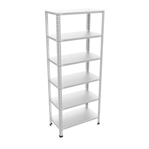 ® 6 Katlı Galvaniz Çelik Raf. Depo, Kiler, Dosya Rafı 1.50 Mm-31x60-200 Cm