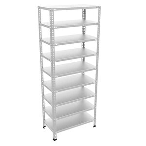 Rafburada® 9 Katlı Galvaniz Çelik Raf. Depo, Kiler, Dosya Rafı 31x60-1.00 Mm-200 Cm
