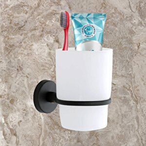 Diş Fırçalık Vidalı Banyo Diş Fırçası Kabı Kutusu Siyah