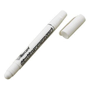 Silinebilir Tebeşir İşaretleyici Mercure Beyaz Kalem Metal Plastik Cam Ahşap Yüzey Yağlı Boya Uç