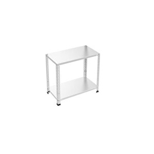Rafburada® 2 Katlı Galvaniz Çelik Raf. Depo, Arşiv, Dosya Rafı 59x75-100 Cm