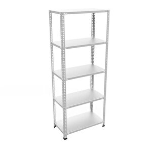 Rafburada® 5 Katlı Galvaniz Çelik Raf. Depo, Kiler, Dosya Rafı 0.70 Mm-31x93-150 Cm